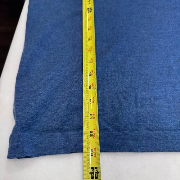 Mario Gilberti Italy Blue Merino Wool 1/4 Zip Men's Sweater Pullover Size:M - Picture 7 of 9